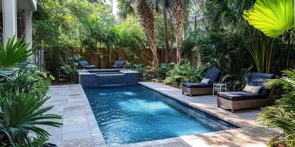 A residential swimming pool built for a private home.